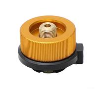 Convertitore portatile per stufa da campeggio con valvola a chiusura automatica, testa per bruciatore a bombola di gas a connessione rapida, per escursioni all'aperto, viaggi in spalla, in lega di