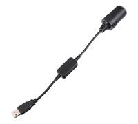 Convertitore Presa Accendisigari USB 5v a 12v in Rame PVC Nero | Connettore Femmina, Circuito Boost Integrato, Plug And Play, per Auto e Alimentazione da Power Bank