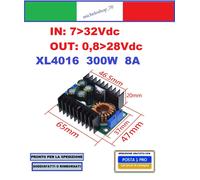 convertitore riduttore di tensione XL4016 in 7-32V out 0,8-28V 8A 300W step down