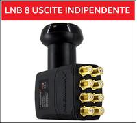 Convertitore Satellitare Illuminatore Parabola Lnb 8 Uscite Alto Guadagno UHD 4K