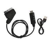Convertitore SCART a HDMI, cavo di connessione video convertitore video convertitore di cavi video HD 1080p 5V per HDTV, monitor, proiettore, display