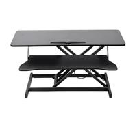 Convertitore Scrivania Sit Stand Regolabile Altezza con Molla Pneumatica | Rialzo Scrivania Ergonomico per Computer e Doppio Monitor, Postazione Lavoro in Piedi per Casa e Ufficio