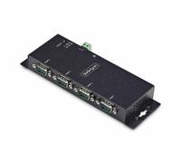 StarTech.com Adattatore da seriale a Ethernet 4 porte, server di dispositivi seriali IP per RS232 remoti, montaggio parete/su guida DIN, metallo, convertitore RJ45 LAN DB9, TAA [I43-SERIAL-ETHERNET]