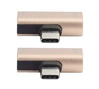 Convertitore Splitter Tipo C a Ricarica Rapida Doppio 2 in 1 per Cuffie per U11/ Z17 Telecomando Rosa 2 Pezzi (GOLD)