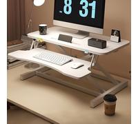 Convertitore Standing Desk,Convertitore Da Scrivania,con Doppio Monitor E Postazione Di Lavoro for Laptop Con Vassoio for Tastiera,per Ufficio,Casa O Studio,Adatta(White)