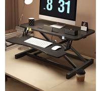 Convertitore Standing Desk,Convertitore Da Scrivania,con Doppio Monitor E Postazione Di Lavoro for Laptop Con Vassoio for Tastiera,per Ufficio,Casa O Studio,Adatta(Black)