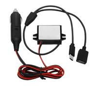 Convertitore step downDa 12V24V a 5V 3A Caricabatteria for auto for sigaretta Micro USB Mini USB Alimentatore da 15W(Female and Type C)