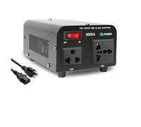Convertitore Tensione Power Inverter Convertitore Tensione Step Up Down 500W/800W 110V-220V Trasformatore Automatico Alimentazione 50Hz/60Hz Spina US/JP/EU/UK Per Elettrodomestici(VTUS-500VA US Plug)