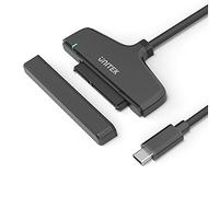 Convertitore UNITEK da USB C 3.1 a interfaccia SATA 6G per dischi rigidi HDD e SSD con qualsiasi capacità, super veloce 6 Gbps, funzione UASP, nero opaco, Y-1096A