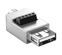 Convertitore USB 2.0: Di Trasferimento Rapido, Adattatore Maschio/Femminile | Connettore Per Alloggiamento In Metallo, Blocco Terminale Ad Alta Efficienza Per Portatili, PC, Dispositivi Mobili