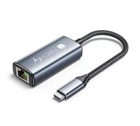 TECHLY 621703 Adattatore Convertitore USB-C™ 3.2 a RJ45 2,5 Gigabit Ethernet Nero/Argento