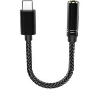 Convertitore USB C a AUX 15cm con Controllo Volume(A) | Chip decoder integrato, qualità per hifi 16bit/48KHz, riduzione rumore digitale, suono cristallino