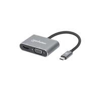 Manhattan Convertitore USB-C™ a HDMI e VGA 4-in-1 con Power Delivery