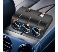 Convertitore USB da 12 V con 3 porte di uscita USB, supporta i requisiti di ricarica standard per i moderni dispositivi mobili (nero)