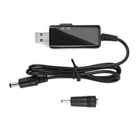 Convertitore USB da 5v a 12v, Cavo da USB a DC Booster 5 V a 9 V 12 V Boost Display Digitale Regolabile 5521M Cavi USB Nero Lunghezza 0,8m