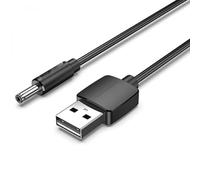Convertitore USB maschio a DC 3,5 mm maschio - lunghezza 1,5 m, colore nero, ideale per collegare dispositivi elettrici con ingresso da 3,5 mm.