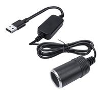 Convertitore USB per Accendisigari da Auto da 5V USB Maschio a 12V Femmina Presa Accendisigari per Telecamera Auto GPS Cane Elettronico Registratore di Guida