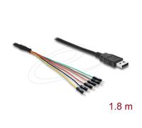 Convertitore USB TTL Delock 63986 1,8 m Windows Mac Nero