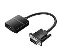 Convertitore - VGA maschio a HDMI femmina, lunghezza 0,5 m, colore nero, consente il collegamento di dispositivi con diverse porte.