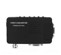 Convertitore Video 1080p, Scatola Convertitore BNC/S-Video/VGA a VGA per Dvd/PDP/in Nero