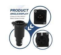 Convertitore XLR 3 Pin DMX512 Maschio-Femmina con Flangia per Montaggio A Pannello, Adattatore Passante per Neutrik NA3MDF PCM-S-0629