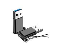 Convertitori da USB C a USB 3.0 in lega di alluminio Trasmissione da 5 Gbps Ricarica rapida con corda anti-perdita Compatibilità universale USB C a un adattatore Trasferimento dati di ricarica rapida