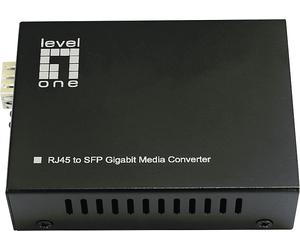 CONVERTITORI DI MEDIA LEVEL ONE GVT-2015 - 1000 Mbit/s, RJ45 a SFP, Nero