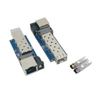 Convertitori multimediale Mini RPOE 1.25G Media Converter Slot SFP Modulo ricetrasmettitore 5V -24cDC ingresso RJ45 Switch in fibra Ethernet(2pcs with sc20km)