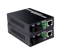 Convertitori multimediale Una coppia SFP+ Convertitore multimediale in fibra SC Single Mode BiDi a 10/100/1000M Gigabit RJ45 Ricetrasmettitore Ethernet(AU)
