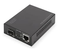 CONVERTITORI MULTIMEDIALI DI RETE DIGITUS DN-82140 - 1000 Mbit/s, RJ45/SFP, PoE, Nero