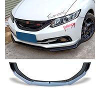 Convient pour Honda Civic Hybrid Si Sedan 2012-2019 3 pièces Kit de Protection de becquet de pare-Chocs Avant Kit de carrosserie de lèvre de Plaque de Protection de mentonnière