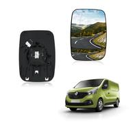 Convitex Vetro specchio per TRAFIC III 2014-2021, specchietto retrovisore esterno vetro per TALENTO 2016-2020, NV300 2016-2021, sinistro, riscaldabile, asferico