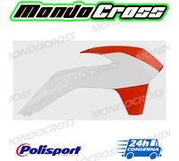 convogliatori radiatore POLISPORT arancione bianco KTM 200 EXC 2014-2016