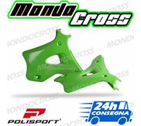 convogliatori radiatore POLISPORT Verde KAWASAKI KX 250 1998 (98)