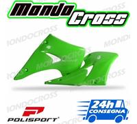 convogliatori radiatore POLISPORT verde KAWASAKI KX 250 2007 (07)