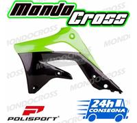 convogliatori radiatore POLISPORT verde Nero KAWASAKI KX F KXF 450 2012 (12)