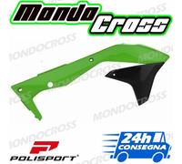 convogliatori radiatore POLISPORT verde Nero KAWASAKI KX F KXF 450 2016-2018