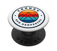 Conway New Hampshire Sci Snowboard Sci Sci Gita in famiglia PopSockets PopGrip Adesivo