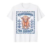 Coo Cuddler Highland Cow Scozia Scottish Bovini Maglietta