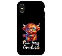 Coo-tness Overload Highland Cow Farm Goth Cottagecore Custodia per iPhone X/XS