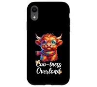 Coo-tness Overload Highland Cow Farm Goth Cottagecore Custodia per iPhone XR