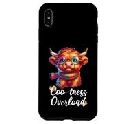 Coo-tness Overload Highland Cow Farm Goth Cottagecore Custodia per iPhone XS Max