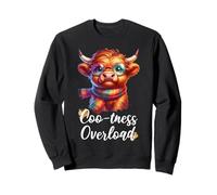 Coo-tness Overload Highland Cow Farm Goth Cottagecore Felpa