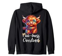 Coo-tness Overload Highland Cow Farm Goth Cottagecore Felpa con Cappuccio