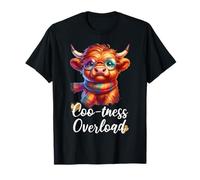 Coo-tness Overload Highland Cow Farm Goth Cottagecore Maglietta