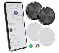 CooAoo Air Tag Android Tracker, Trova chiavi compatibile con Google Find Hub (SOLO Android) IP67 Bluetooth Tracker Android Smart Tag senza ABO KeyFinder per chiavi, bagagli, borse, valigie, confezione