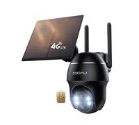 COOAU 2K 4G Telecamera Esterno con SIM e pannello solare Telecamere Batterie