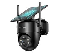 COOAU 2K Telecamera Wi-Fi Esterno Senza Fili,Videocamera Sorveglianza Esterno con Batteria,Ricaricabile a Bassa Luminosità, Facile da Installare,Visione Notturna a Colori,Rilevamento PIR,360° PTZ