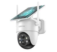 COOAU 2K Telecamera Wi-Fi Esterno Senza Fili,Videocamera Sorveglianza Esterno con Batteria,Ricaricabile a Bassa Luminosità, Facile da Installare,Visione Notturna a Colori,Rilevamento PIR,360° PTZ