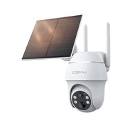 COOAU 4G Telecamera Esterno con SIM e pannello solare,2K Telecamere Batterie Senza Fili con 64G card,360°PTZ Videocamera Sorveglianza,Visione Notturna a Colori,Audio Bidirezionale, IP66